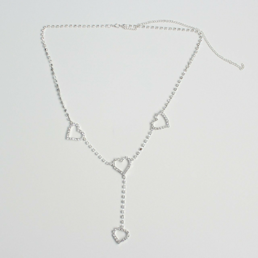 Diamante Heart Chain Belt